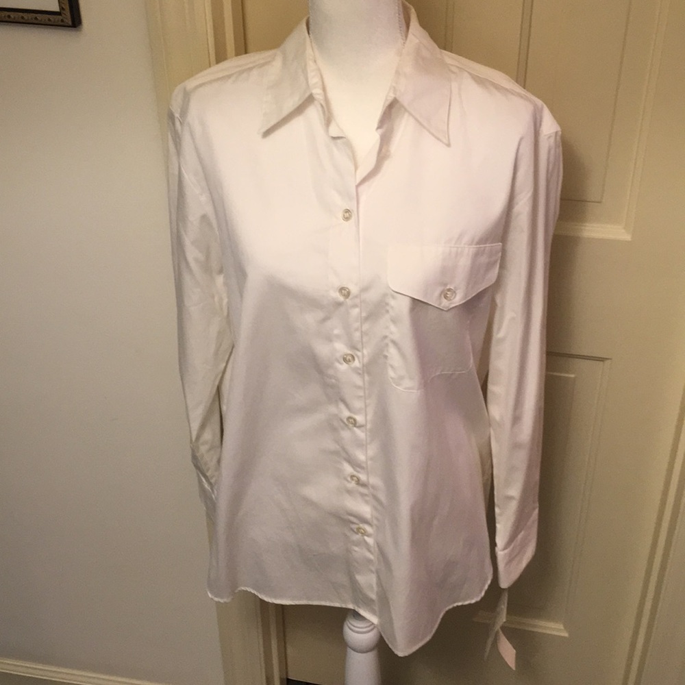Evan Picone White Blouse NWT